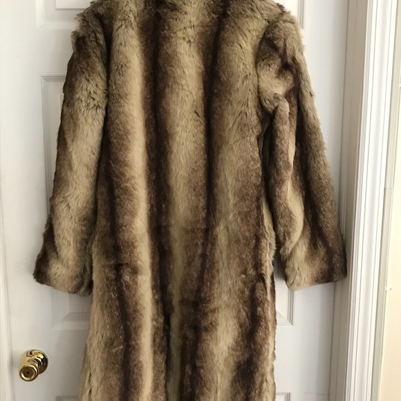 faux sable fur coat